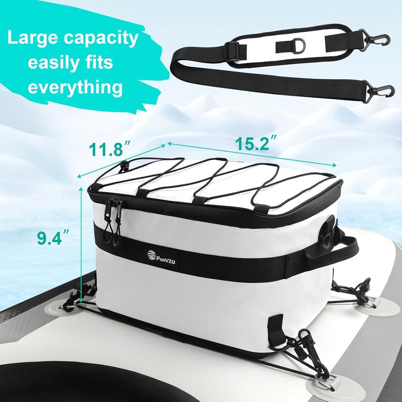 FunVZU Paddle Board Cooler - Waterproof SUP Cooler Bag for Stand Up Paddle Board and Kayak - Leakproof Inflatable Cooler for SUP Accessories - Essential Paddleboard Accessory for Water Storage - Image 3